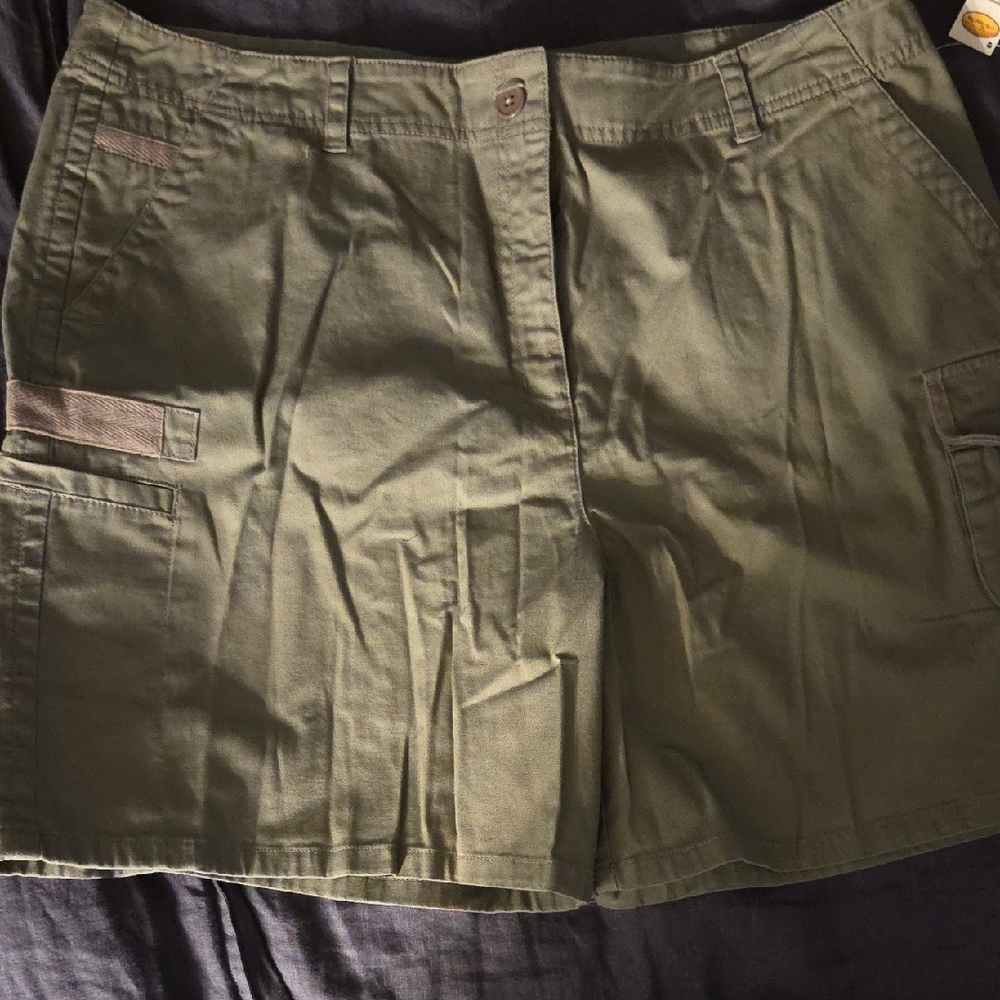Talbots Olive Green Cargo Shorts